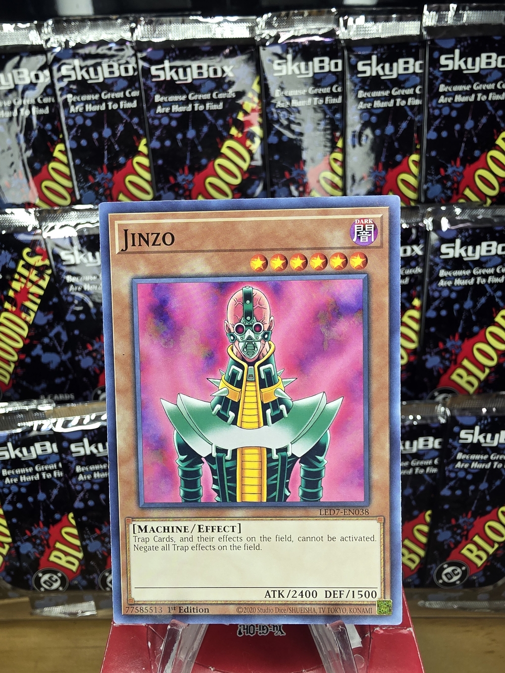 Yu-Gi-Oh! Jinzo Trading Card - Purple & Green